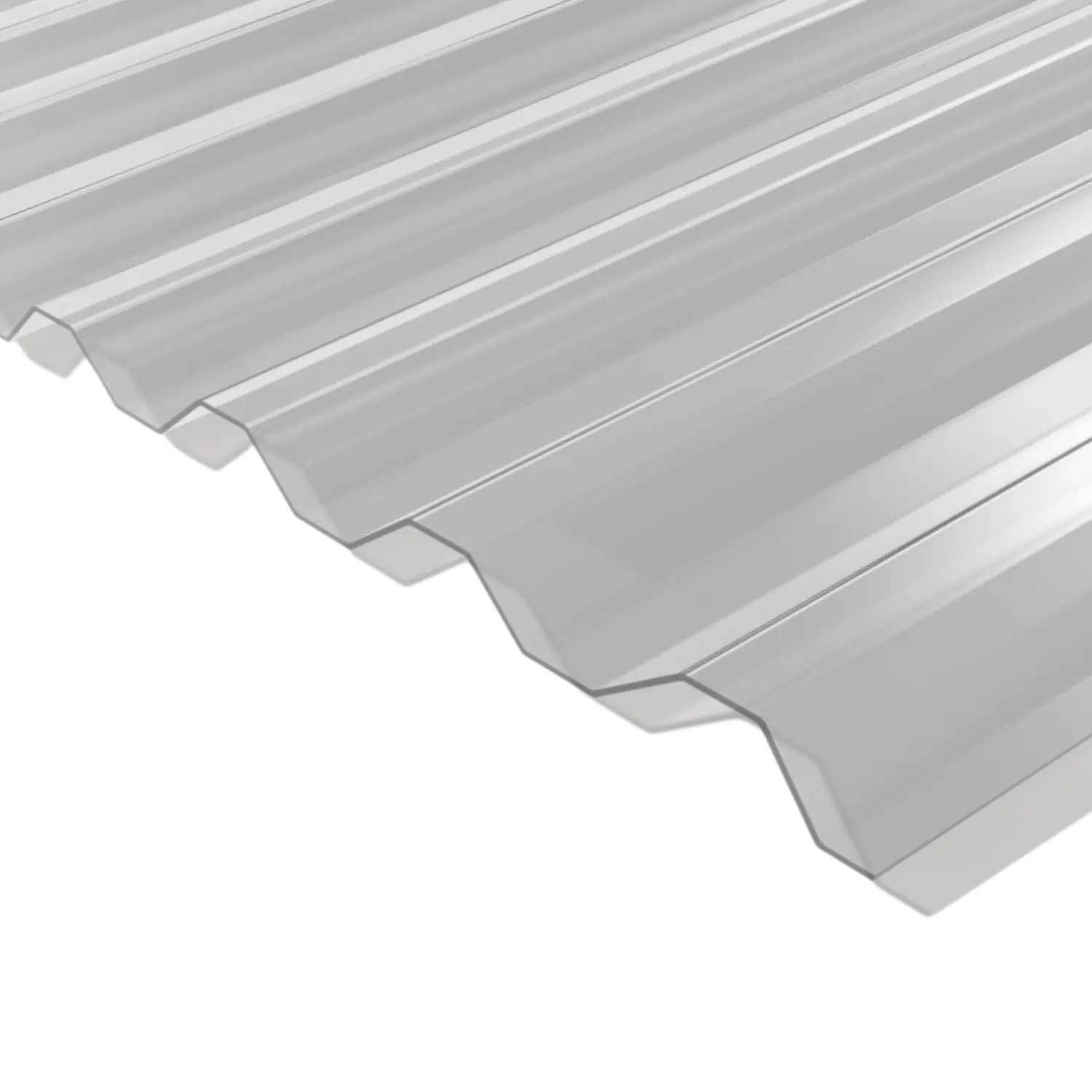 Polikarbonato stogo danga GR 76/16 – skaidrus trapecinis, UV (1064 mm)